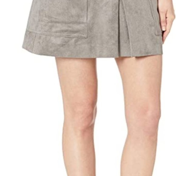 NWT BCBGMAXAZRIA Faux Suede Utility Mini Skirt - Picture 4 of 7